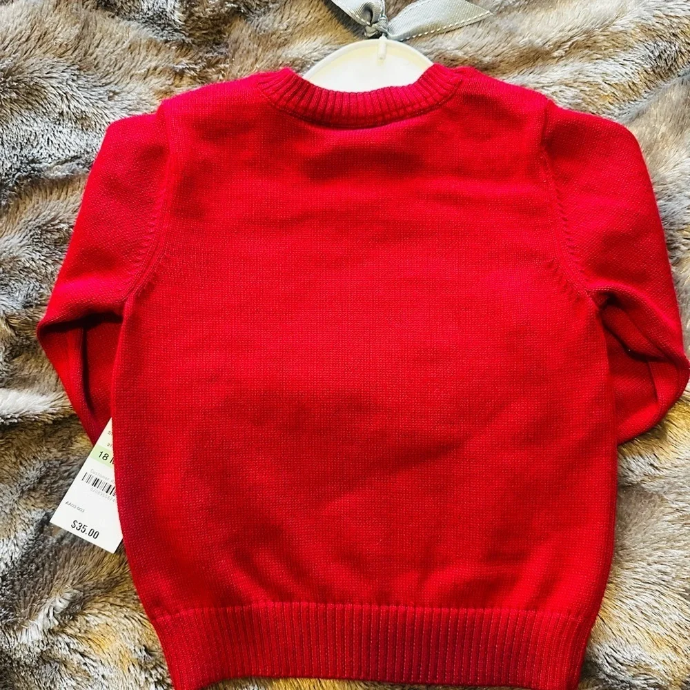 First Impressions Bold Red Sweater and Shirt Set